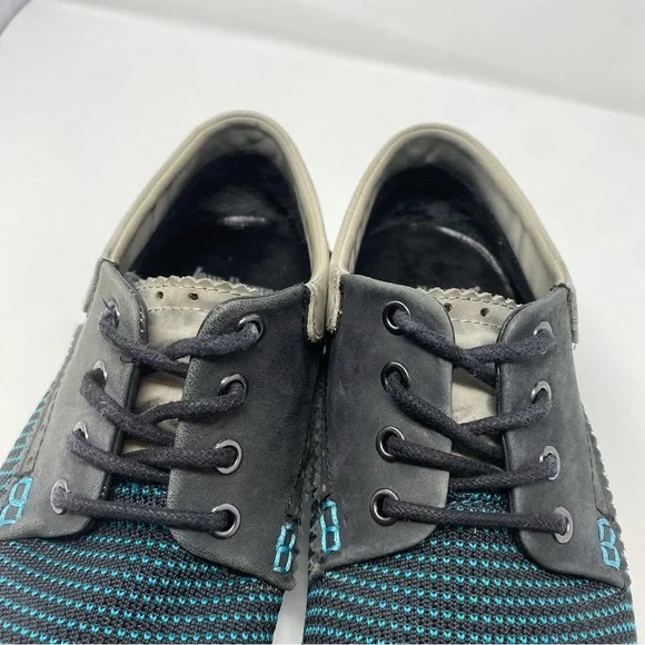 JOHN FLUEVOG Future Orbit Brogue Round Toe WingtipShoes 10 Teal Derby